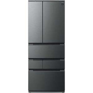 シャープ 冷蔵庫 幅73.0cm 545L 奥行薄型 SJ-MF55P-H ダスクダークメタル メガフリーザー ピラーレスフレンチドア